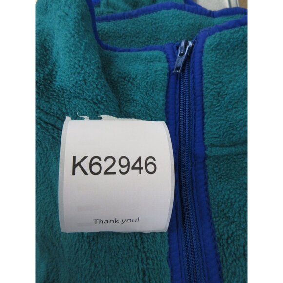 VINTAGE LL Bean Jacket XL Teal Fleece 90s Hiking Full Zip Coat - Picture 13 of 13